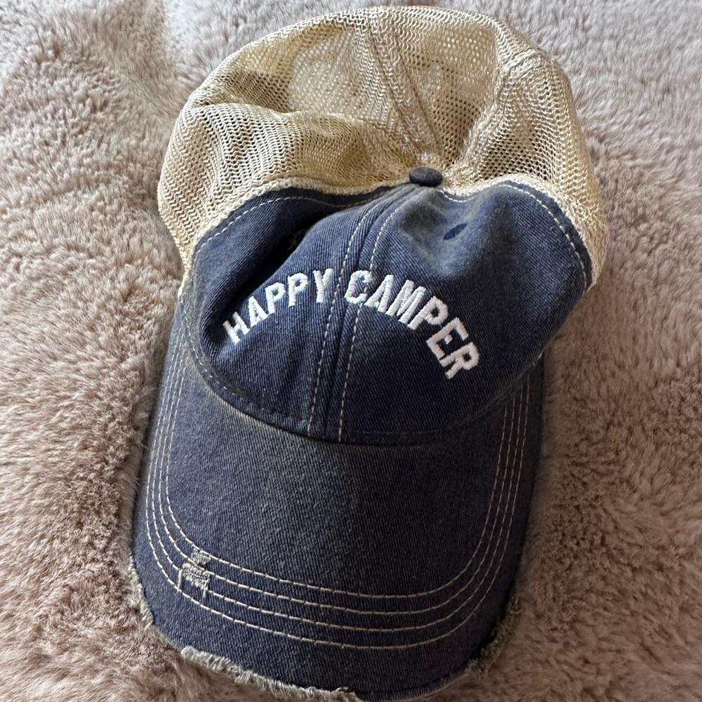 Retro Brand Lot of 2 Baseball Caps Happy Camper and Drink Local